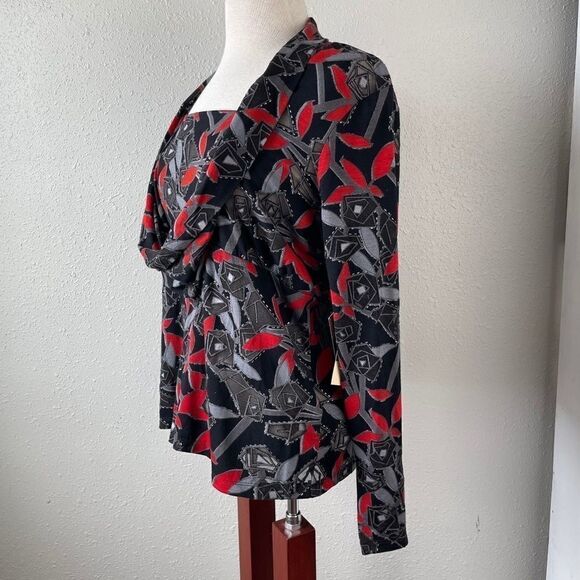 NWT Multiples Long Sleeve Blouse Top Size Petite L - Picture 4 of 10